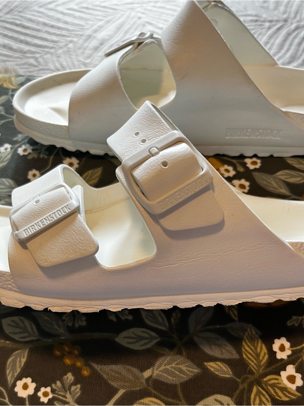 Birkenstock Arizona EVA Slides in White